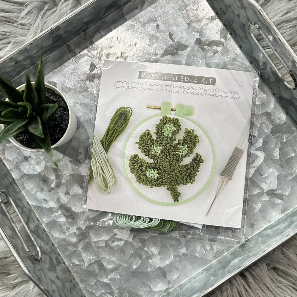 Punch Needle Complete Kit- Green Leaf NEW